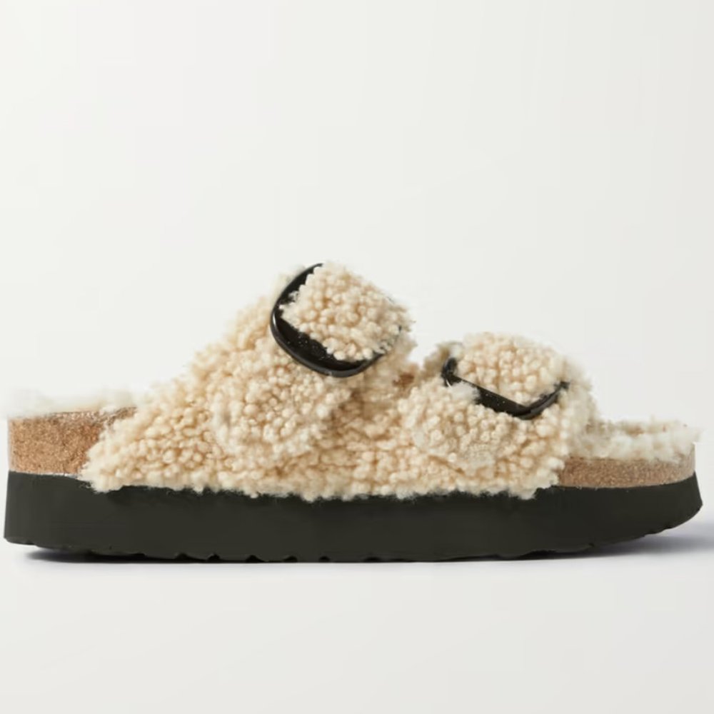 Birkenstock Arizona platform shearling sandals